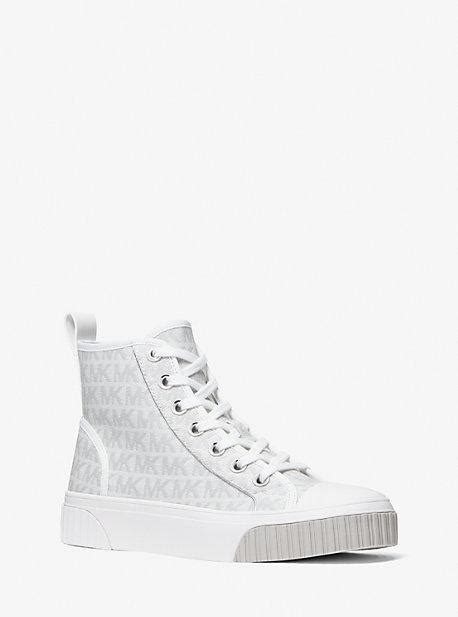 michael michael kors gertie logo print lace-up high top sneakers|MICHAEL Michael Kors Gertie Logo Sneakers on SALE .